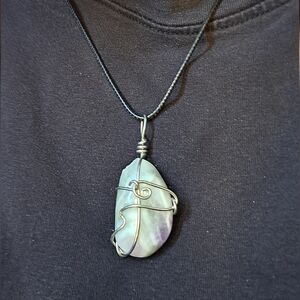 Flourite Crystal Pendant Necklace